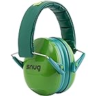 Snug キッズ 耳保護 - ノイズキャンセリング 防音 イヤーマフ/ヘッドホン 幼児 子供 大人用 (グリーン)