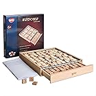 木製の数独ボード ゲーム - 100 の数独パズルの本と引き出し - 数学の脳のお誘いデスクトップのおもちゃ