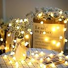 SFOUR フェアリーライト電飾led イルミネーション 6M40個 電池式 クリスマス 飾りツリー led電球 屋外防水室内枕元 ledに適してベッドルーム|アウトドア|結婚式|庭対応|誕生日 (ウォームホワイト) (電球色)