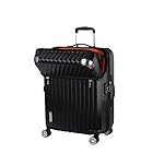 [トラベリスト] スーツケース ジッパー トップオープン モーメント 拡張機能付き 61L 64 cm 4.3kg ブラックヘアラインエンボス