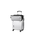 [トラベリスト] スーツケース ジッパー トップオープン ビジネスキャリー 機内持ち込み可 34L 53.5 cm 3.2kg シルバーヘアライン