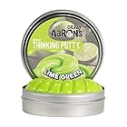 Crazy Aaron's Thinking Putty (1/5th LB 3.2オンス) - エレクトリックライムグリーン - 非毒性、決して乾燥しない