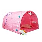 子供用 ベッドテント プレイハウス キッズプレイテント 部屋のインテリア トンネルテント ベッド転倒防止 ベビー寝ているおもちゃ 2-14歳 ピンク