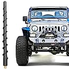 VOFONO スパイラルショートアンテナ Jeep Wrangler JK JL Unlimited Rubicon Sahara Gladiator 2007-2023用 9インチフレキシブルラバーアンテナ交換用 Jeepアクセサリー ラジオ受