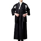 [ミコプエラ] キッズ 武士 侍 コスチューム 衣装 セット 男の子 仮装 (黒, 130)
