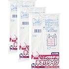 【まとめ買い】日本サニパック とって付き ポリ袋 ゴミ袋 白 半透明 M 50枚入 3個セット