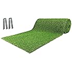 FIFA認定工場で生産した High Qualityリアル人工芝 芝丈18ｍｍ 幅1ｍ×長さ5ｍ U字ピン10本付 短めの芝で、芝刈り後のすっきりとしたお庭を演出します。