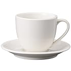 エールネット(Ale-net) コーヒーカップ 白 200cc ＮＢマーチ アメリカンコーヒーカップ＆ソーサー 磁器 美濃焼