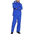 [MAEGAKI] AP2000 レインスーツ レインウェア レインスーツ GORE-TEX 透湿 撥水 作業用 ワーク 収納袋付属 (M, ブルー)