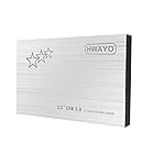 HWAYO 1TB 外付けハードドライブ ポータブル 2.5インチ ウルトラスリム HDD ストレージ USB 3.0 パソコン、ノートパソコン、Mac、Chromebook、Xbox One用 (シルバー)