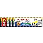 東芝(TOSHIBA) アルカリ乾電池 単3形 14本(12本+2本増量) 1.5V 使用推奨期限10年 液漏れ防止構造 アルカリ1 LR6AN 12MP 2Z
