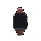 国内正規品 Apple Watch バンド Italian Minerva Box Leather 44mm(Series 4/5/6/SE 対応) 42mm(Series 1/2/3 対応) (SD18391AW-ｍ(ブラウン))