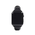 国内正規品 Apple Watch バンド Italian Minerva Box Leather 40mm(Series 4/5/6/SE) 対応) 38mm(Series1/2/3 対応) (SD18397AW-ｍ(ブラック))