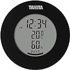 タニタ 温湿度計 時計 温度 湿度 デジタル 卓上 マグネット ブラック TT-585 BK