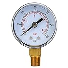 Pomya 圧力計 エア オイル 水用の機械式圧力計 1/8インチBSPボトムコネクション 小型 ポケット 高精度 圧力計(0-60psi,0-4bar)