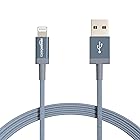 Amazonベーシック USB-A -ライトニングケーブル ナイロン iPhone充電 Apple MFi認証 iPhone 13/13 Pro/12/SE（第2世代）/iPad 各種対応（ダークグレー 1.8m 2本セット）