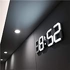 zmart 3D LED 壁掛け時計 クロック モダンデザイン デジタル 置時計 アラーム 常夜灯 卓上時計 アラーム ナイトライト ホーム リビングルーム 装飾用時計 3D LED Wall Clock Clock Modern Design
