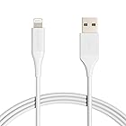 Amazonベーシック USB-A - ライトニングケーブル 高耐久シリーズ iPhone充電 Apple MFi認証 iPhone 13/13 Pro/12/SE(第2世代)/iPad 各種対応(ホワイト 1.8m 2本セット)