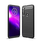 Motorola G8 Power ケース【MARR】 スマホケース 炭素繊維カバー TPU シリコン ケース 保護バンパー 弾力性付き MOTO G8 power用 耐衝撃 (ブラック)