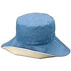 デニムのつば広リバーシブルハット 帽子 紫外線対策 UVカット99％ 日よけ 深型 折りたたみ つば広約10cm 小顔効果 レディース