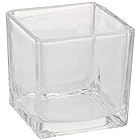 松野ホビー ガラス 容器 四角 おしゃれ キューブ フラワーベース H6×W6×D6cm FR-1286