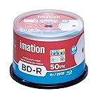 imation（イメーション） 1回録画用 ブルーレイディスク 耐水・光沢写真画質 (ウォーターシールド) BD-R 25GB IM085 (片面1層 1-6倍速 50枚)