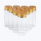 6個 ミニガラス瓶は金の螺旋状のアルミ蓋を持っています。瓶に味をととのえて、願をかける瓶、漂流瓶、金アルミ蓋-40 mlです。