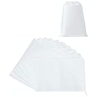 Chocople 収納袋 巾着 不織布 収納 10枚入り ラッピング 収納 袋 (白, 45×55cm)