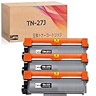TN-27J互換トナーカートリッジ 3本セット ブラック印刷枚数純正と同量の約2600枚 対応プリンター:Brother(ブラザー) HL-2240D / HL-2270DW / DCP-7060D / DCP-7065DN / MFC-7460