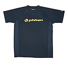 phiten(ファイテン) RAKUシャツ SPORTS (SMOOTH DRY) 半袖 ネイビー/イエローロゴ L