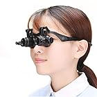 Botocoo ヘッドルーペ メガネ型ルーペ LED付拡大鏡 バンド両用ハズキルーペ 片眼仕様虫眼鏡 時計修理など精密 作業ポリッシャー 鏡 老眼保護