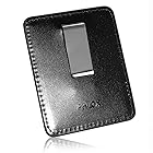 [PHLOX] [フロックス] マネークリップ メンズ カードケース 財布 レディース カード 本革 ブランド レザー 人気 カード入れ 薄い 薄型 黒 ブラック (ブラック×スプリットレザー)