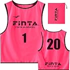 [フィンタ] FINTA サッカー フットサル 大人用 ビブス ゲームベスト 20枚セット フリーサイズ FT6556 (7200) ピンク