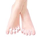 足指を広げる 足指サポーター 足指開き 足指パッド シリコン素材 水洗い可能 着脱やすい 柔らかい(クリア)