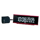 セイコークロック(Seiko Clock) 置き時計 目覚まし時計 電波 デジタル 交流式 カラー液晶 シリーズC3 赤メタリック 本体サイズ:6.3×17.4×4.6cm DL307R