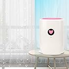 家庭用電気ミニ除湿機、家、キッチン、ベッドルーム、バスルーム、キャラバン、オフィスで高湿度の地下除湿機ポータブル（100 for240V）(ピンク)