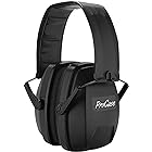 [ProCase] 大人用 専門防音イヤーマフ、調整可能なヘッドバンド付き 耳カバー 耳あて 聴覚保護ヘッドフォン、ノイズ減少率：NRR 28dB -ブラック
