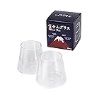 Rurumi 富士山 グラス セット 360ml ペアグラス 耐熱 コップ ビール (2個 セット)