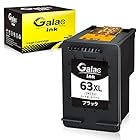 【Galac ink】 HP 63 XL ブラック 増量 *1個 残量表示付 HP63XL 再生インク【対応機種】ENVY 4520 OfficeJet 4650 5220