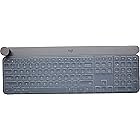 WENWELL キーボードカバースキン Logitech MXキー 超薄型シリコンキーボードプロテクターアクセサリー Logitech Craft Advanced Wireless Illuminated Keyboard (透明)