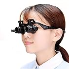 拡大鏡 ヘッドルーペ メガ ネ型ルーペ LED付拡大鏡 バンド両用ハズキルーペ 片眼仕様虫眼鏡 時計修理など精密 作業ポリッシャー 鏡 老眼保護