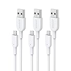 Anker PowerLine II ライトニングUSBケーブル MFi認証 超高耐久 iPhone 14 / 13 / 12 / SE (第3世代) / iPad 各種対応 (0.9m ホワイト × 3本)