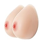 [U-ELife] シリコンバスト自然な一体感 粘着 貼付 式 人工乳房 左右 2個 偽のおっぱい ロールプレイ用 乳房切除術 偽娘 (FF 1000g*2個)