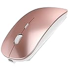 マウス Bluetooth ワイヤレスマウス 無線マウス USB充電式 USBレシーバーなし 静音 薄型 3DPIモード高精度 ボタンを調整可能 コンパクト iPad/Mac/Windows/Surface/Microsoft Proに対応 (ロ