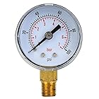 圧力計 燃 圧力計 汎用形圧力計 小型圧力計 1/8インチBSPT(0-100psi,0-7bar) 気圧計