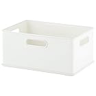 サンカ インボックス 「カラーボックスにぴったりフィット」する収納ボックス Sサイズ ホワイト (幅26.4×奥行19.2×高さ12cm) 3方向取っ手付き 積み重ね可能 おしゃれ 引き出し 日本製 inbox 収納ケース squ+ NIB-SW