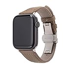 [GRAMAS] Apple Watch バンド トープ 本革レザー シュランケンカーフ コンパチブル ビジネススタイル アップルウォッチ バンド apple watch series7/6/SE/5/4/3/2/1 (45・44・42mm) 手