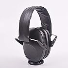 防音イヤーマフ 軽量で調整可能ヘッドバンドのノイズ、快適な原因のための屋外の耳ディフェンダー|イヤーマフ、ヒアリングプロテクター 聴覚保護 騒音対策 (Color : Black, Size : 21dB)
