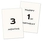 [メイドインたんたん] ベビーマンスリーカード 18枚セット 5歳まで design9 モノクロ 月齢フォト 月齢カード シンプル 成長記録に 記念日 出産祝い