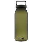WEMUG ウォーターボトル 620ml 水筒 (超軽量・シリコンなしで高密閉) スポーツボトル Handled アーミーグリーン
